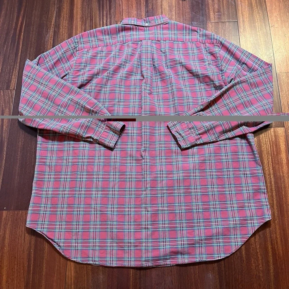 Ralph Lauren Shirt Mens 3xlt Long Sleeve Button-Down Multi Color Plaid Preppy